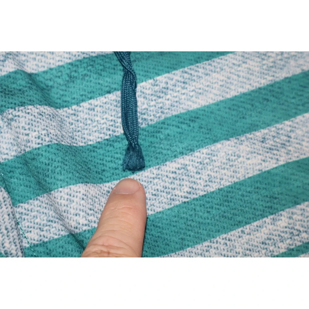 The North Face Board Shorts Mens 32 Green Striped Swim Trunks 7